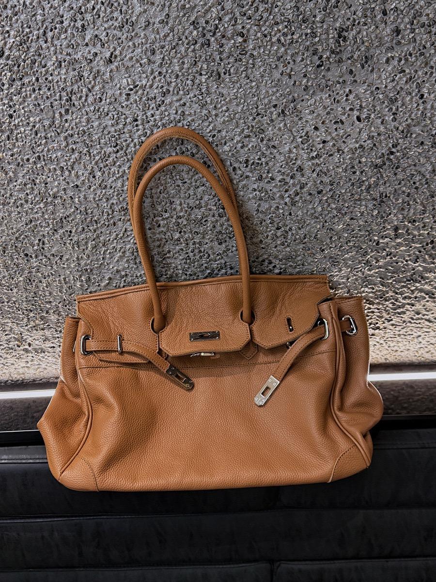 Women's Slouchy Tote Bag – PU Leather Shoulder Bag