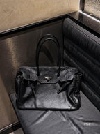 Women's Slouchy Tote Bag – PU Leather Shoulder Bag