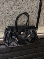 Women's Slouchy Tote Bag – PU Leather Shoulder Bag