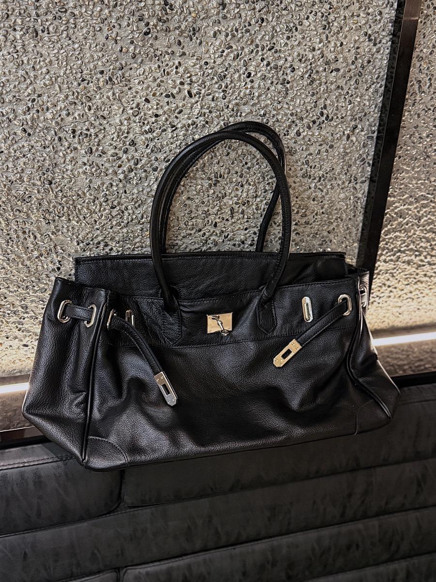 Women's Slouchy Tote Bag – PU Leather Shoulder Bag