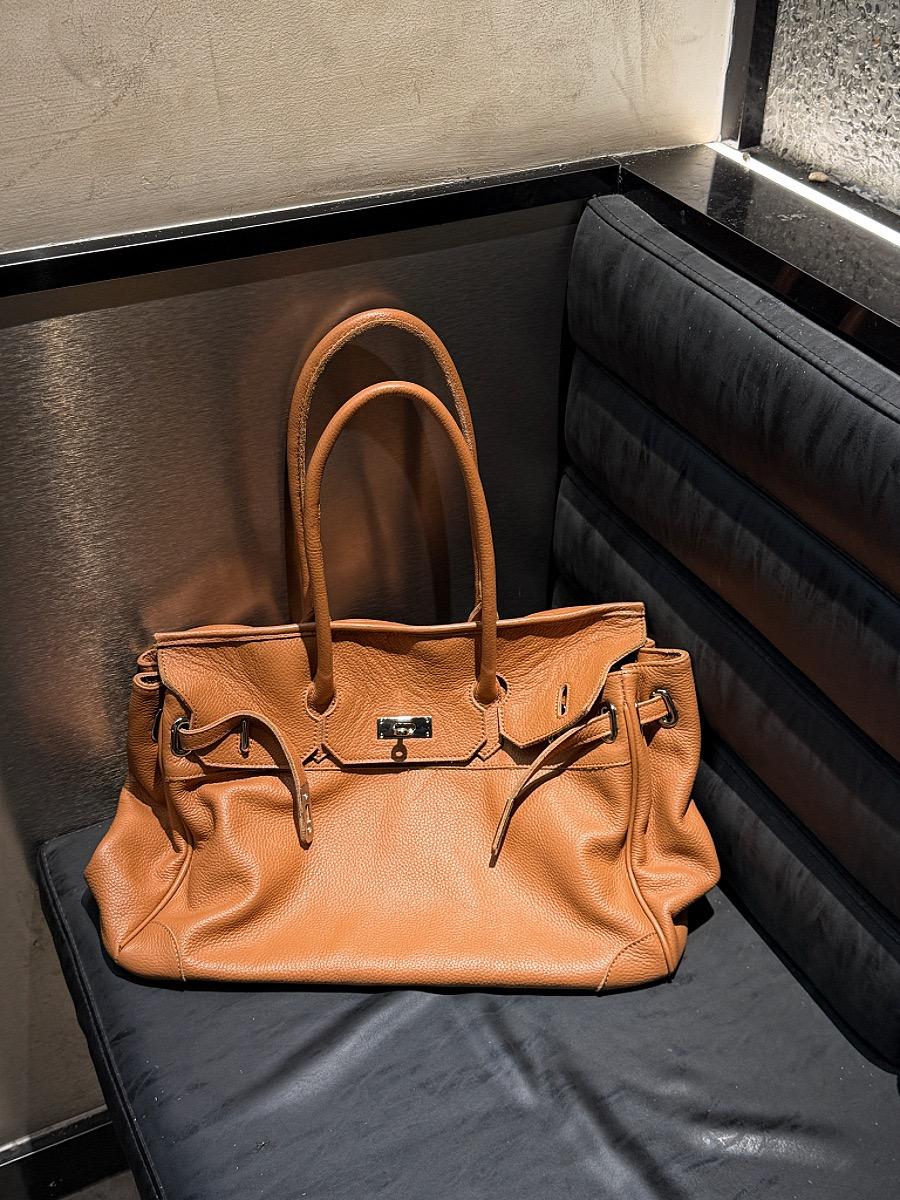 Women's Slouchy Tote Bag – PU Leather Shoulder Bag