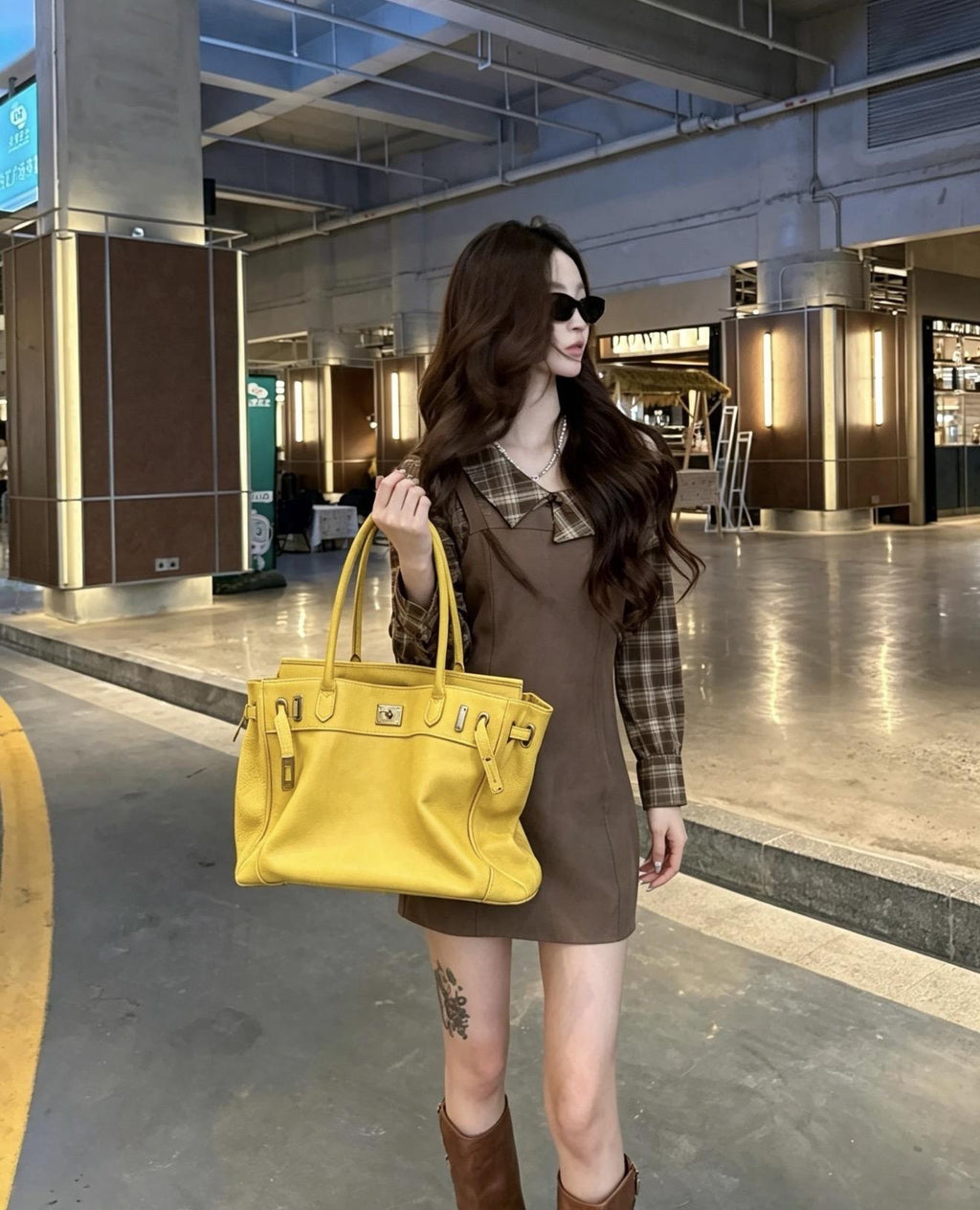 Women's Slouchy Tote Bag – PU Leather Shoulder Bag