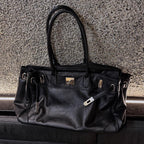 Women's Slouchy Tote Bag – PU Leather Shoulder Bag