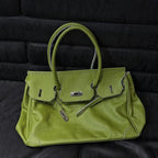 Women's Slouchy Tote Bag – PU Leather Shoulder Bag